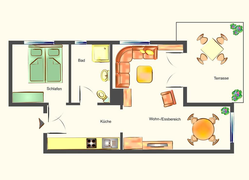 Apartment Ferienidyll 1 ゼーバート・ヘリングスドルフ エクステリア 写真